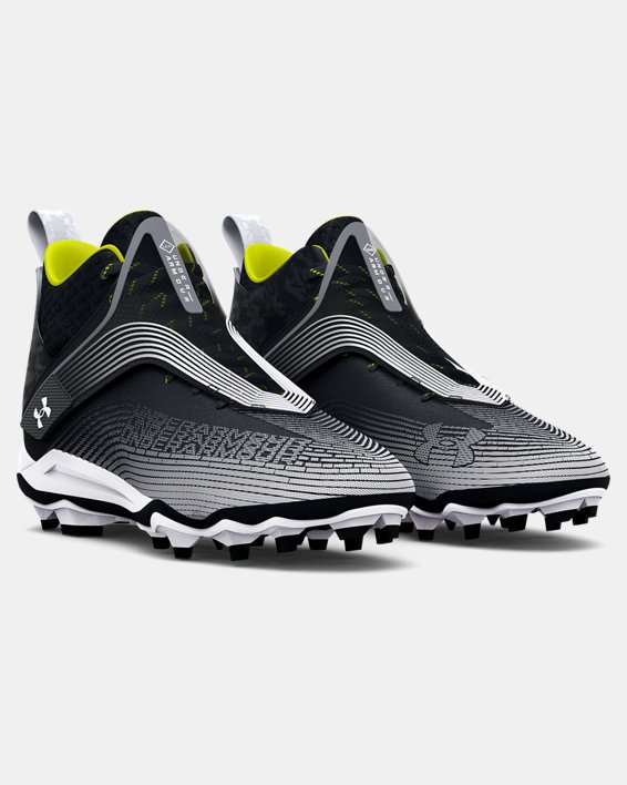 Choose Your Sz! NEW Mens Under Armour Hammer Mid D Football Cleats Black/White 